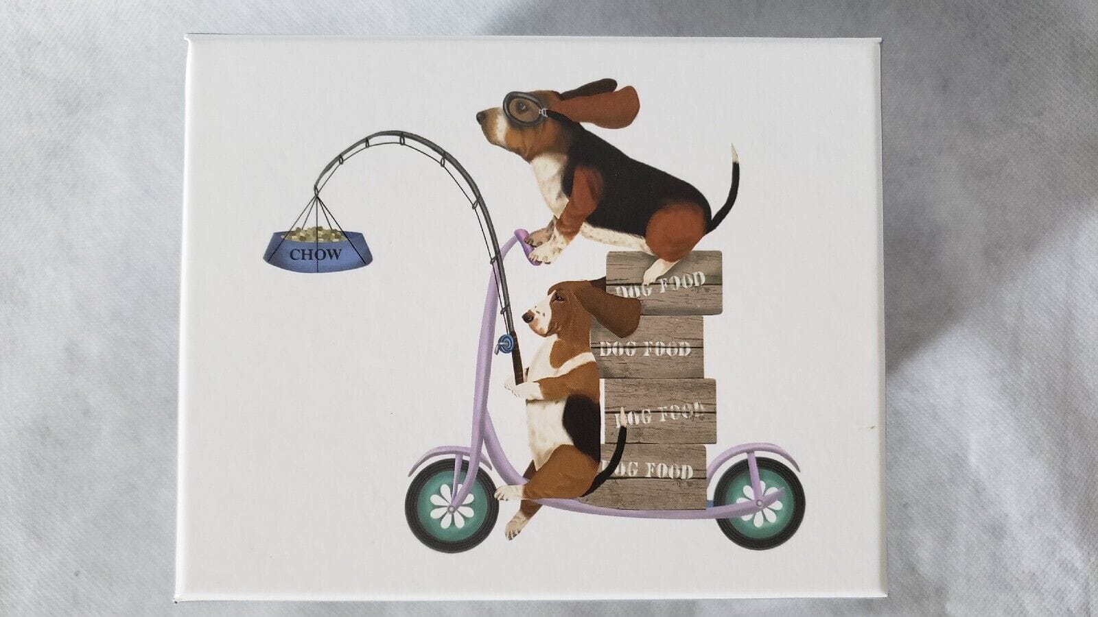 Fab‑Funky Basset Hound Scooter Mug – Porcelain Coffee/Tea Cup – Dog Art Print - Image 3