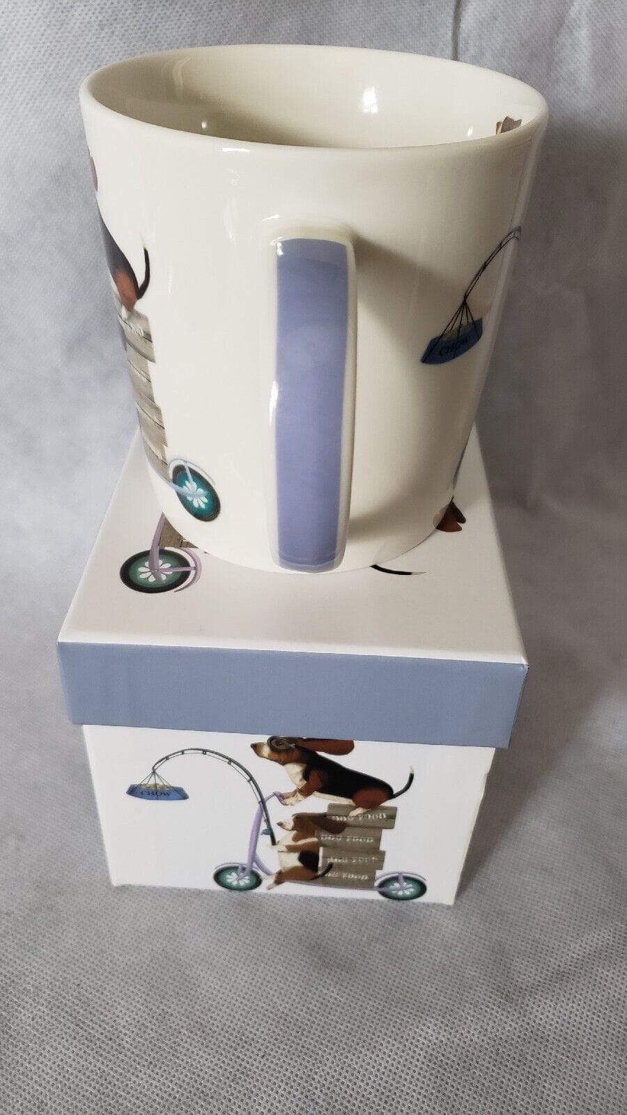 Fab‑Funky Basset Hound Scooter Mug – Porcelain Coffee/Tea Cup – Dog Art Print - Image 11