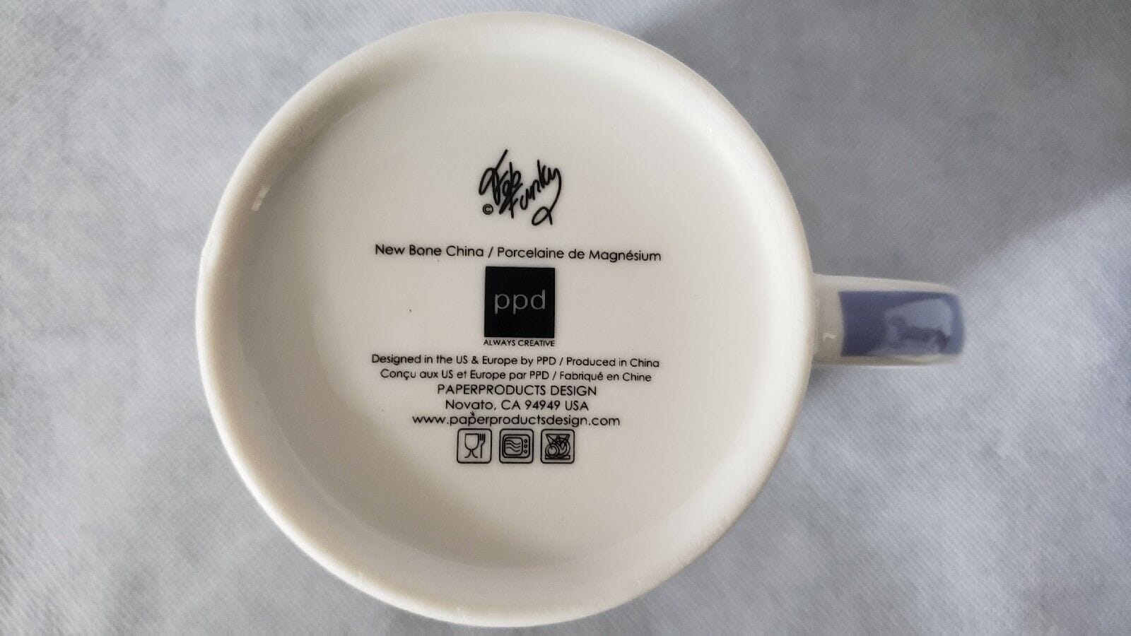 Fab‑Funky Basset Hound Scooter Mug – Porcelain Coffee/Tea Cup – Dog Art Print - Image 16