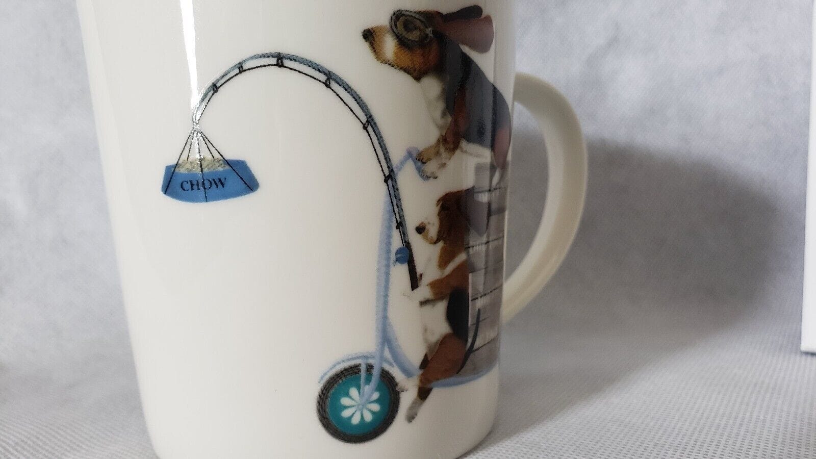 Fab‑Funky Basset Hound Scooter Mug – Porcelain Coffee/Tea Cup – Dog Art Print - Image 19