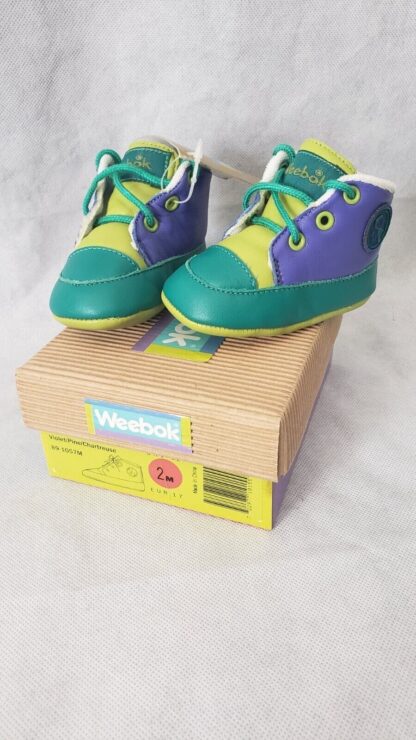 Retro Weebok 1990s Unisex Newborn Sneakers Reebok High Top Baby Bootie Shoes