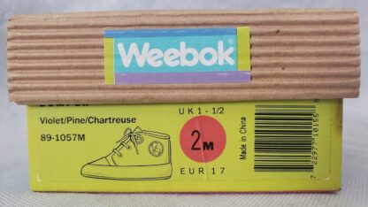 Retro Weebok 1990s Unisex Newborn Sneakers Reebok High Top Baby Bootie Shoes - Image 2