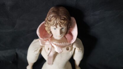 Pinkie Bisque Porcelain Vintage Colonial Girl Pink Bonnet Yield House Doll Kit - Image 8