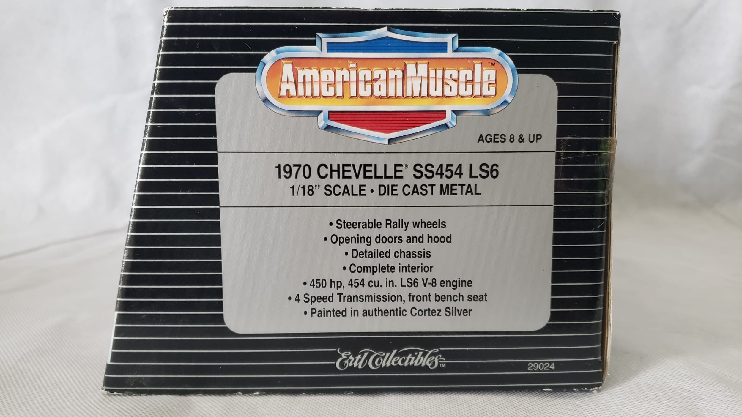 1970 Chevy Chevelle SS 454 LS6 Ertl Diecast Cortez Silver 1:18 Scale