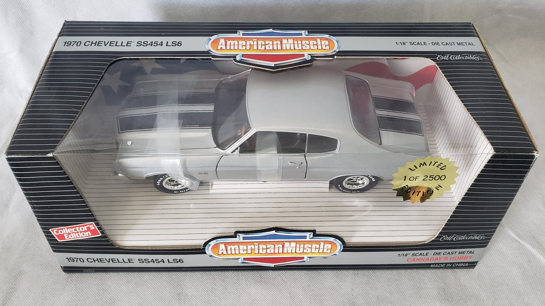 Ertl American Muscle 1:18 Diecast 1970 Chevy Chevelle SS – Silver - Image 20