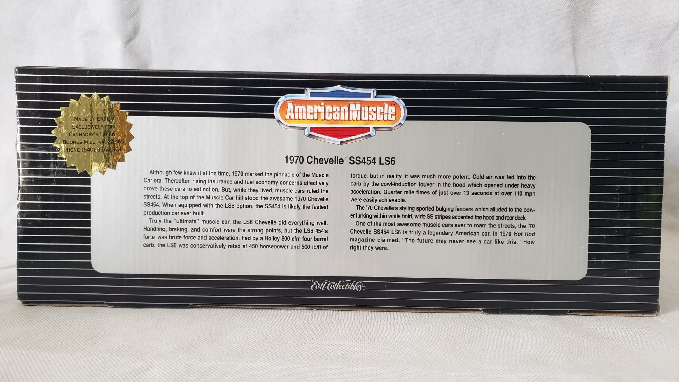 1970 Chevy Chevelle SS 454 LS6 Ertl Diecast Cortez Silver 1:18 Scale