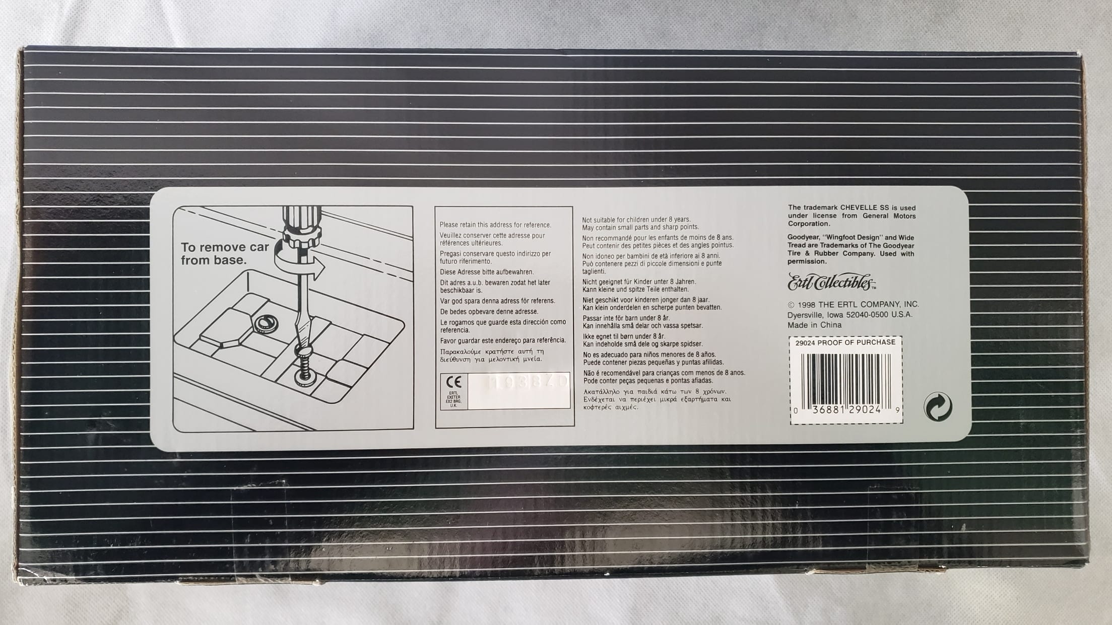 Ertl American Muscle 1:18 Diecast 1970 Chevy Chevelle SS – Silver - Image 7