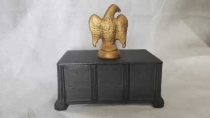 Cast Iron Art Vintage Desktop Storage Box Americana Civil War Style Eagle - Image 3