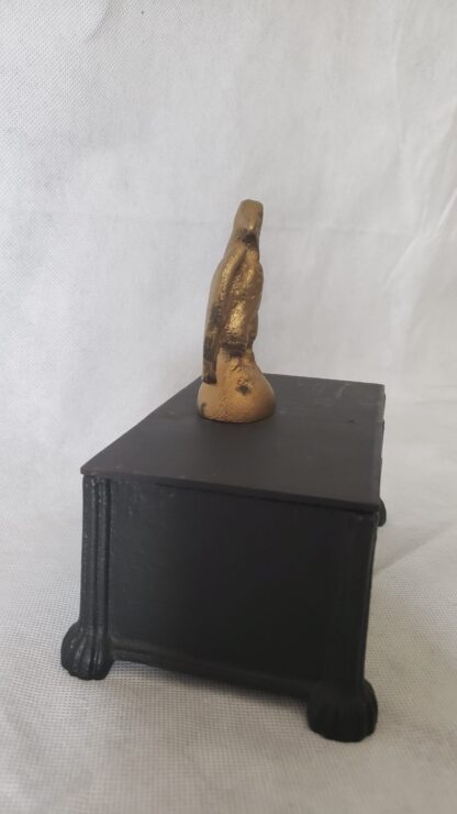 Cast Iron Art Vintage Desktop Storage Box Americana Civil War Style Eagle - Image 4