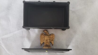 Cast Iron Art Vintage Desktop Storage Box Americana Civil War Style Eagle - Image 8