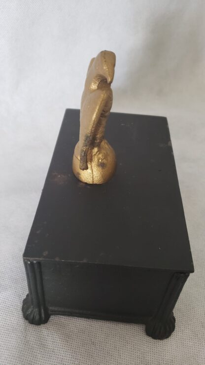 Cast Iron Art Vintage Desktop Storage Box Americana Civil War Style Eagle - Image 12