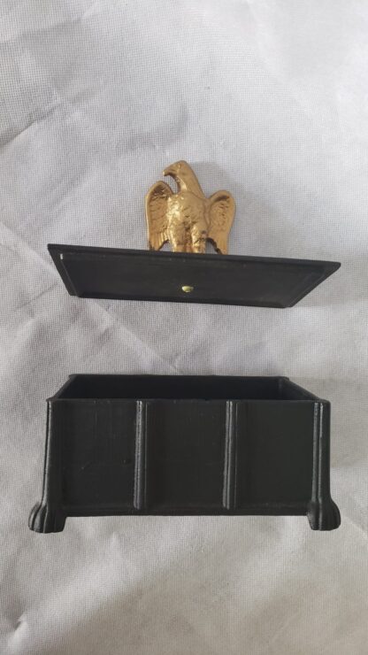 Cast Iron Art Vintage Desktop Storage Box Americana Civil War Style Eagle - Image 14