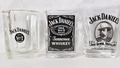 Jack Daniels Square Whiskey Shot Glass Set Vintage Distillery Advertising Art - Image 26