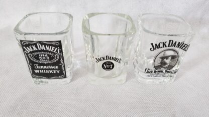 Jack Daniels Square Whiskey Shot Glass Set Vintage Distillery Advertising Art - Image 14
