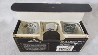 Jack Daniels Square Whiskey Shot Glass Set Vintage Distillery Advertising Art - Image 12
