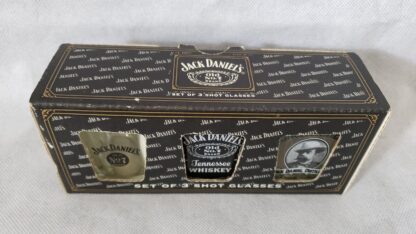 Jack Daniels Square Whiskey Shot Glass Set Vintage Distillery Advertising Art - Image 10