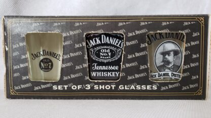 Jack Daniels Square Whiskey Shot Glass Set Vintage Distillery Advertising Art - Image 5