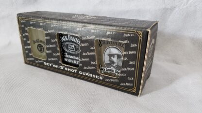 Jack Daniels Square Whiskey Shot Glass Set Vintage Distillery Advertising Art - Image 4