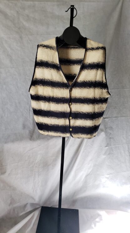 Retro Aztec Button Sweater Vest Men XL Vintage Structure Stripe 90s Cardigan Set - Image 22