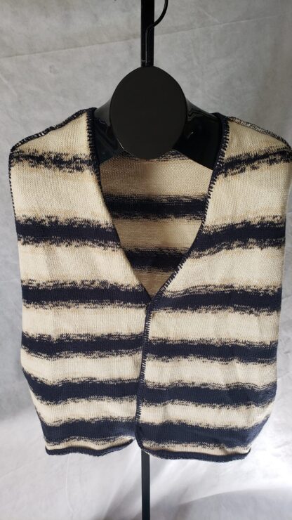 Retro Aztec Button Sweater Vest Men XL Vintage Structure Stripe 90s Cardigan Set - Image 18