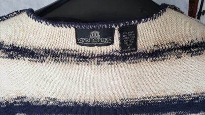 Retro Aztec Button Sweater Vest Men XL Vintage Structure Stripe 90s Cardigan Set - Image 16