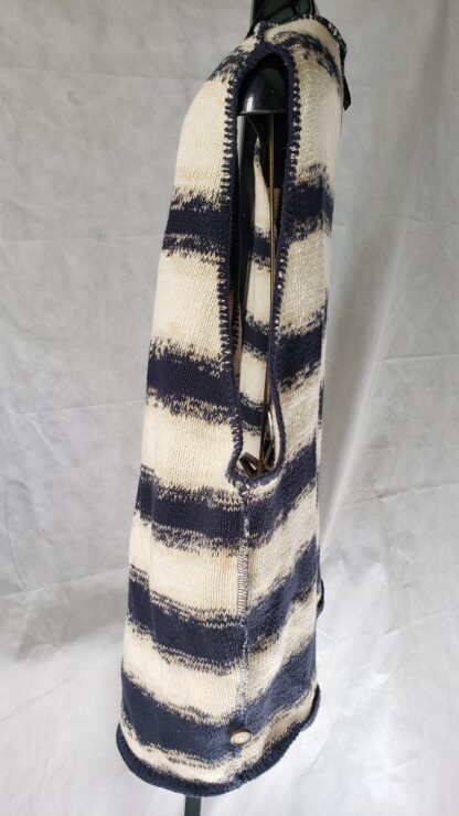 Retro Aztec Button Sweater Vest Men XL Vintage Structure Stripe 90s Cardigan Set - Image 2