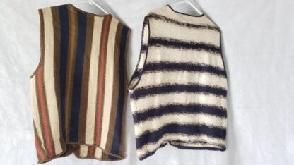 Retro Aztec Button Sweater Vest Men XL Vintage Structure Stripe 90s Cardigan Set - Image 5