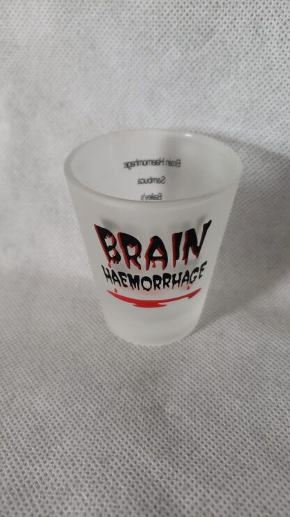 Brain Hemorrhage Recipe Whiskey Shot Barware Art Glass Frosted Skansen - Image 10