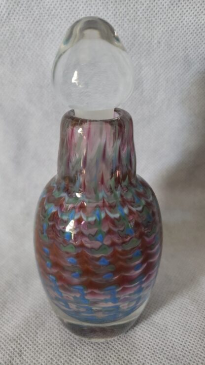 Craig Holt Art Glass Trout Studios Iridescent Vintage Perfume Love Potion Bottle - Image 3