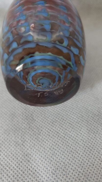 Craig Holt Art Glass Trout Studios Iridescent Vintage Perfume Love Potion Bottle - Image 12