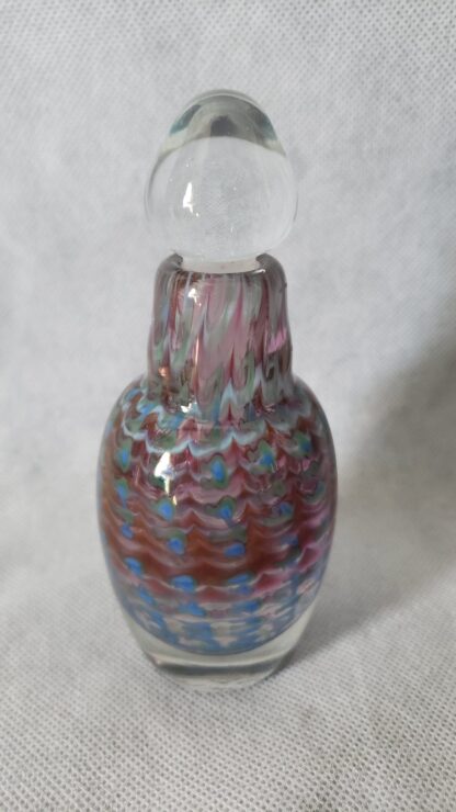 Craig A. Holt Trout Studios Art Glass Boudoir Multicolor Perfume Bottle