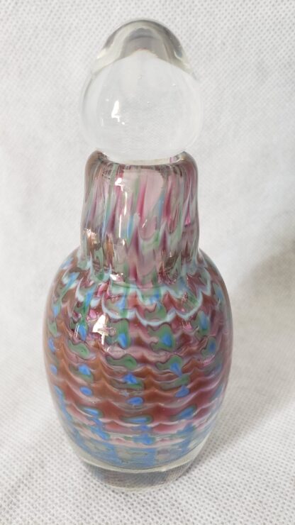 Craig Holt Art Glass Trout Studios Iridescent Vintage Perfume Love Potion Bottle - Image 21