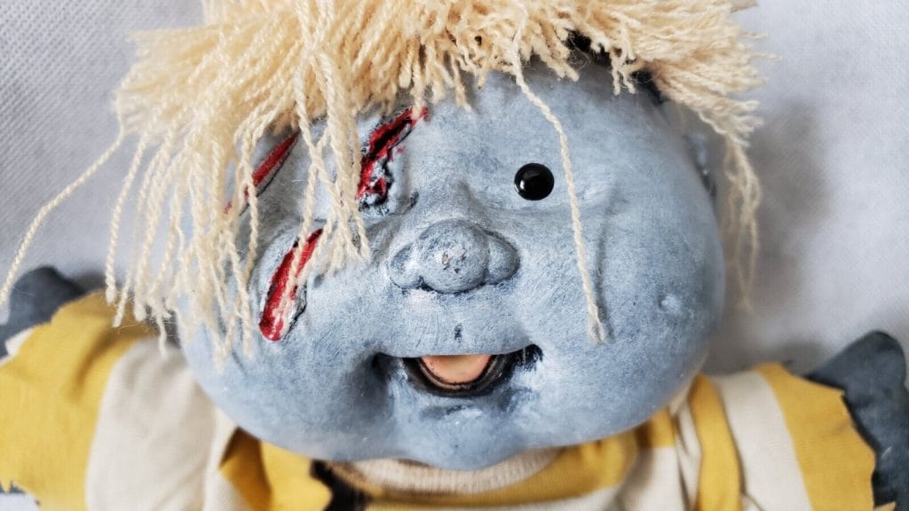 Blonde Zombie Baby Girl Art Doll Living Dead Cabbage Patch Kids Halloween Figure