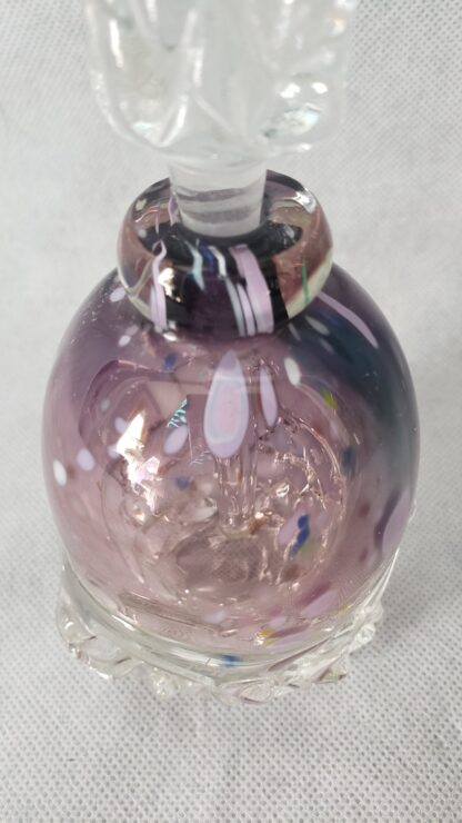 David Van Noppen Perfume Potion Bottle Vintage Purple Hobnail Art Glass - Image 5