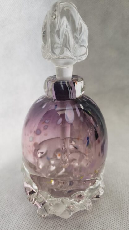 David Van Noppen Perfume Potion Bottle Vintage Purple Hobnail Art Glass - Image 6