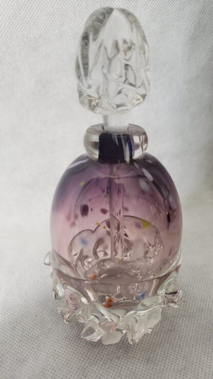 David Van Noppen Perfume Potion Bottle Vintage Purple Hobnail Art Glass - Image 7