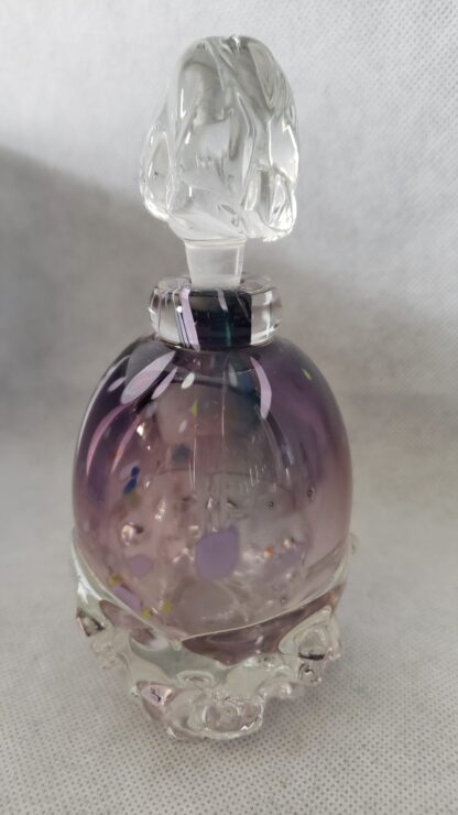 David Van Noppen Perfume Potion Bottle Vintage Purple Hobnail Art Glass - Image 8