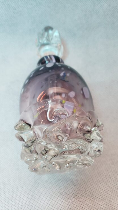 David Van Noppen Perfume Potion Bottle Vintage Purple Hobnail Art Glass - Image 9