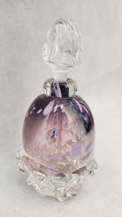 David Van Noppen Perfume Potion Bottle Vintage Purple Hobnail Art Glass - Image 11