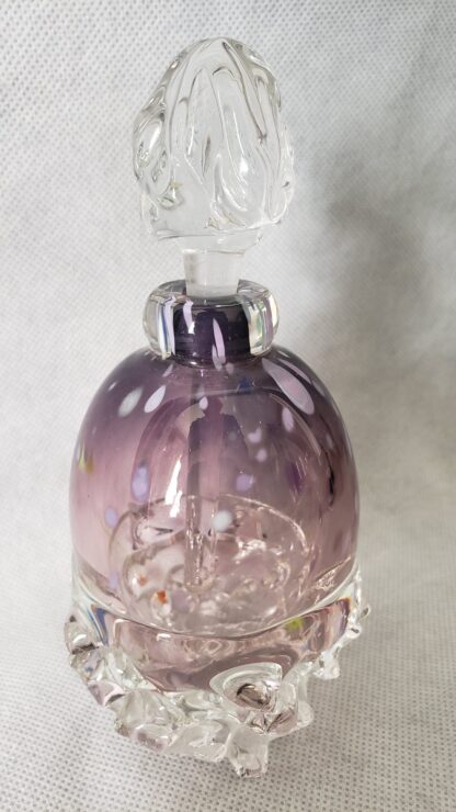 David Van Noppen Perfume Potion Bottle Vintage Purple Hobnail Art Glass - Image 13