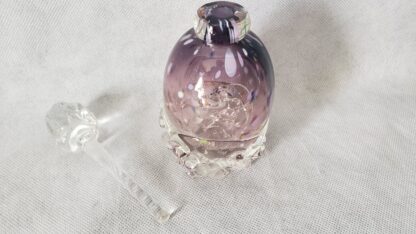 David Van Noppen Perfume Potion Bottle Vintage Purple Hobnail Art Glass - Image 14