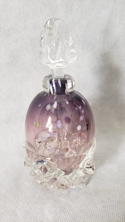 David Van Noppen Perfume Potion Bottle Vintage Purple Hobnail Art Glass - Image 17