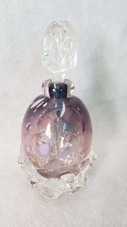 David Van Noppen Perfume Potion Bottle Vintage Purple Hobnail Art Glass - Image 22