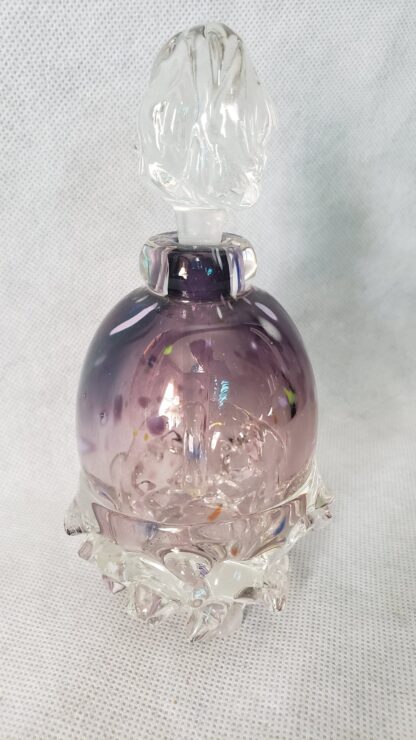 David Van Noppen Perfume Potion Bottle Vintage Purple Hobnail Art Glass - Image 23