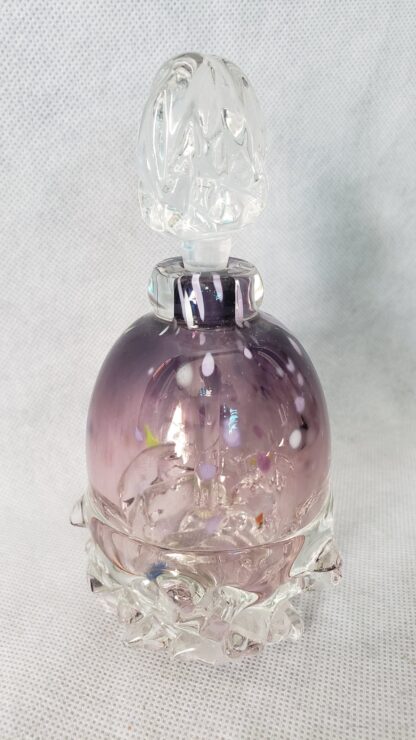 David Van Noppen Perfume Potion Bottle Vintage Purple Hobnail Art Glass - Image 24