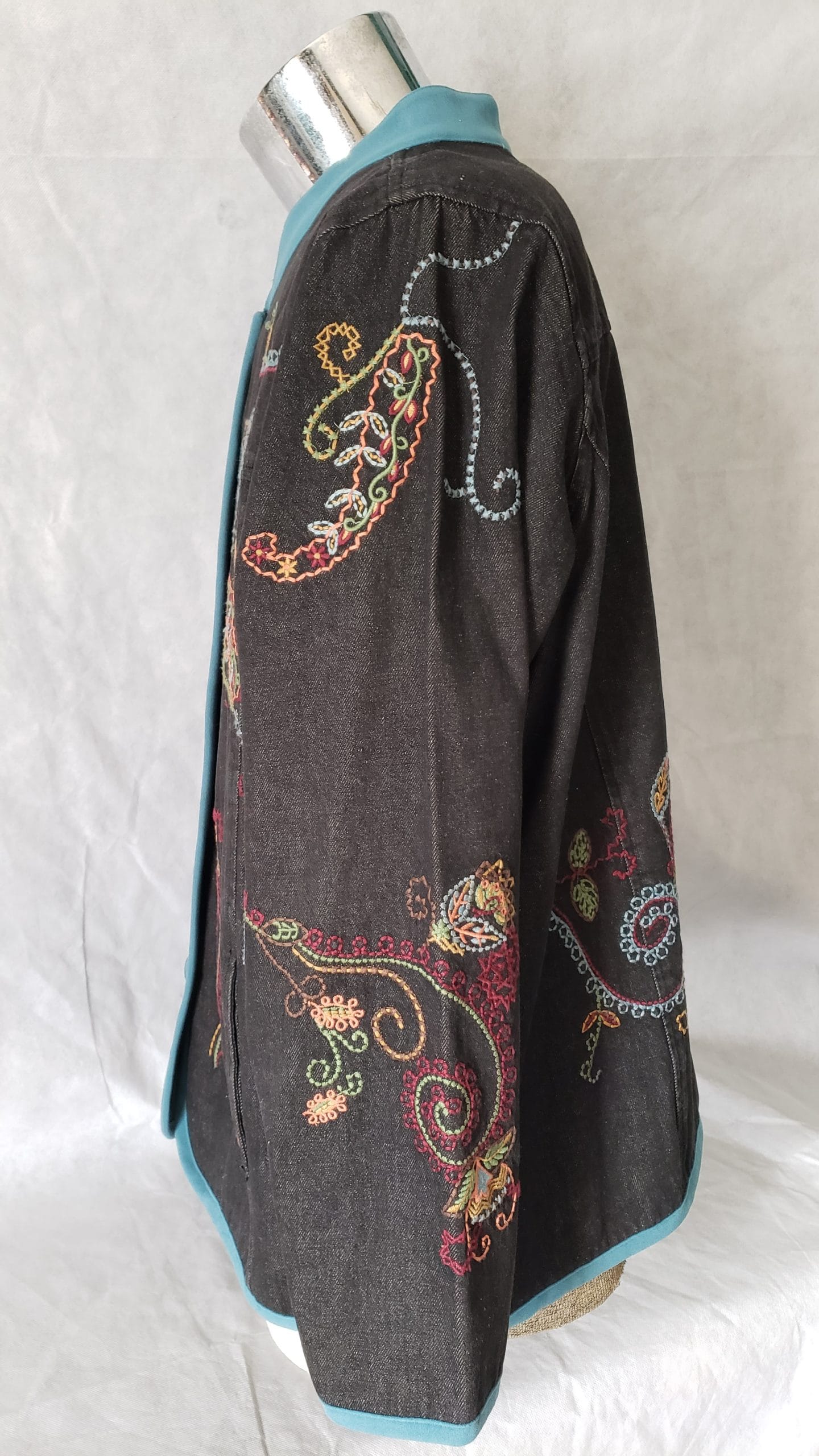 Denim & Co Women’s Paisley Embroidered Jacket – Boho Style – Plus 1X - Image 10