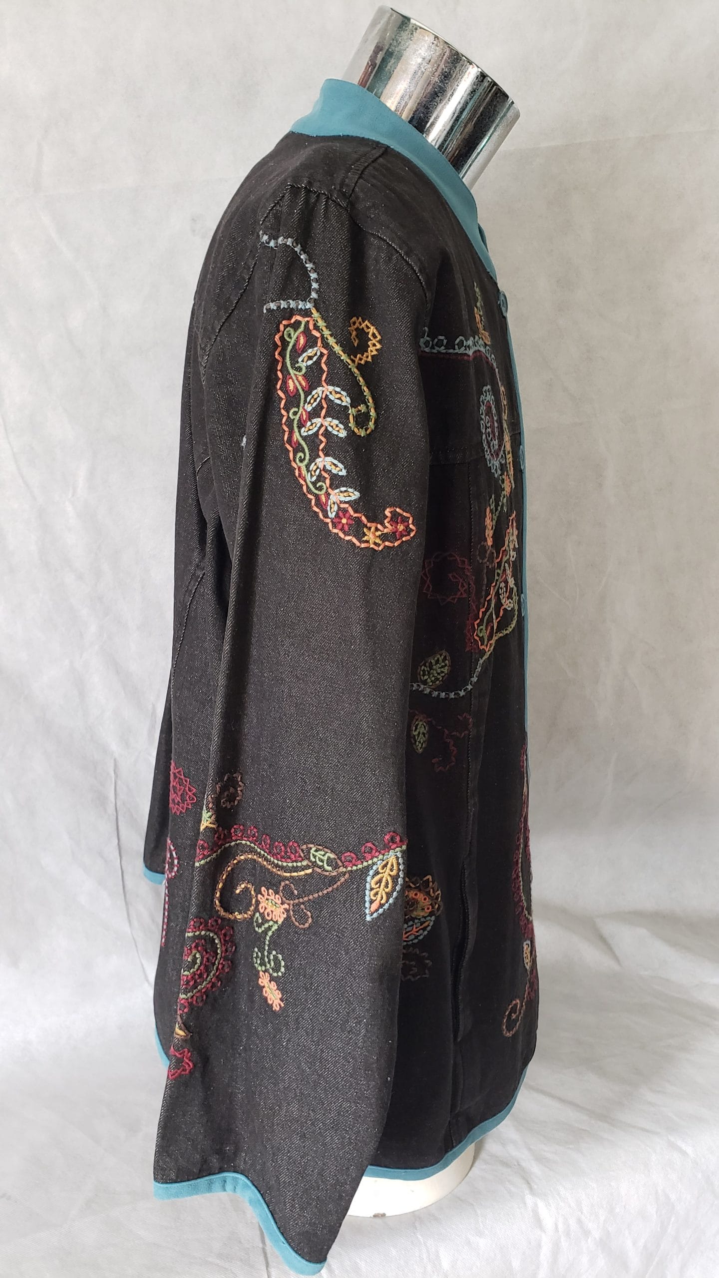 Denim & Co Women’s Paisley Embroidered Jacket – Boho Style – Plus 1X - Image 12