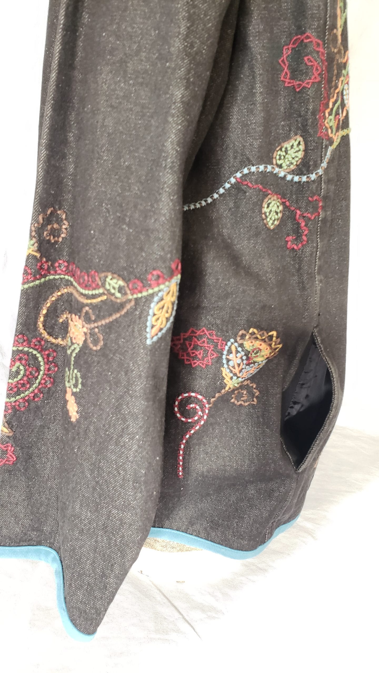 Denim & Co Women’s Paisley Embroidered Jacket – Boho Style – Plus 1X - Image 13