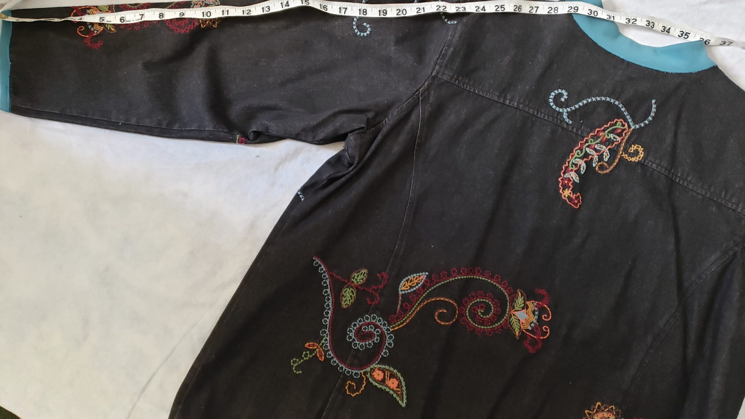 Denim & Co Women’s Paisley Embroidered Jacket – Boho Style – Plus 1X - Image 20