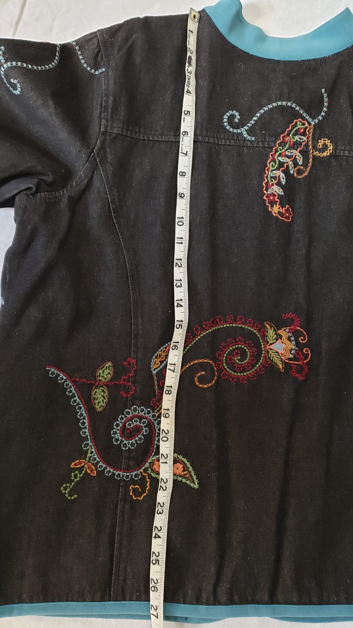 Denim & Co Women’s Paisley Embroidered Jacket – Boho Style – Plus 1X - Image 23